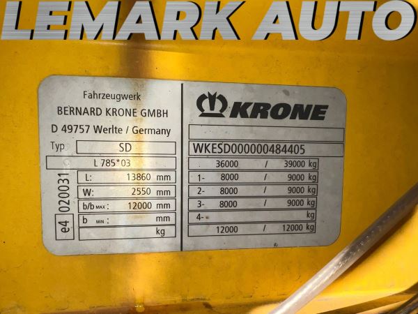 Полуремарке Krone SD